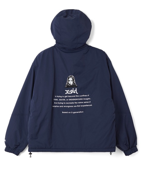 X-girl(エックスガール)の「FACE EMBROIDERED PATCH REVERSIBLE JACKET(その他アウター・レディース・ネイビー/ブラック/オリーブ・S/M)」の3枚目の写真