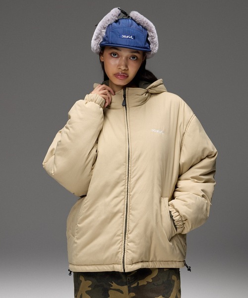 X-girl(エックスガール)の「FACE EMBROIDERED PATCH REVERSIBLE JACKET(その他アウター・レディース・ネイビー/ブラック/オリーブ・S/M)」の9枚目の写真