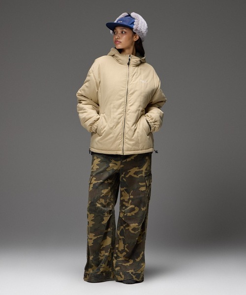X-girl(エックスガール)の「FACE EMBROIDERED PATCH REVERSIBLE JACKET(その他アウター・レディース・ネイビー/ブラック/オリーブ・S/M)」の10枚目の写真