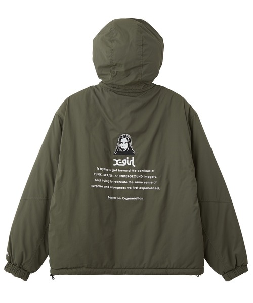 X-girl(エックスガール)の「FACE EMBROIDERED PATCH REVERSIBLE JACKET(その他アウター・レディース・ネイビー/ブラック/オリーブ・S/M)」の14枚目の写真