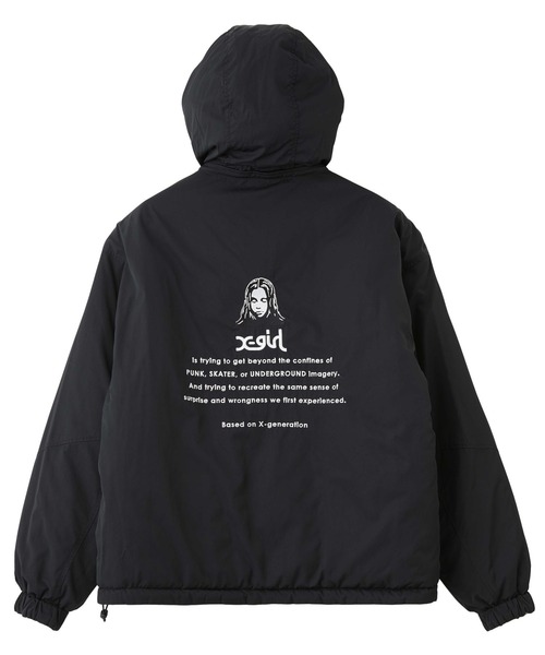X-girl(エックスガール)の「FACE EMBROIDERED PATCH REVERSIBLE JACKET(その他アウター・レディース・ネイビー/ブラック/オリーブ・S/M)」の18枚目の写真