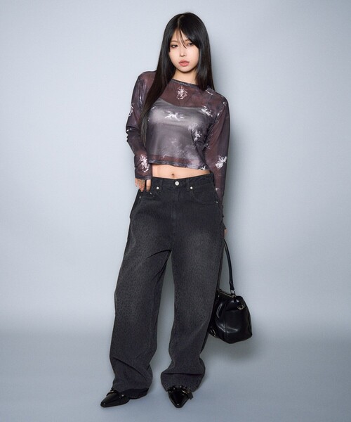 Subciety(サブサエティ)の「Angel sheer tops(Tシャツ/カットソー・レディース・マルチ/ブラック・FREE)」の13枚目の写真