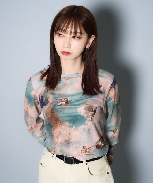 Subciety(サブサエティ)の「Angel sheer tops(Tシャツ/カットソー・レディース・マルチ/ブラック・FREE)」の18枚目の写真