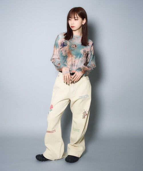 Subciety(サブサエティ)の「Angel sheer tops(Tシャツ/カットソー・レディース・マルチ/ブラック・FREE)」の20枚目の写真