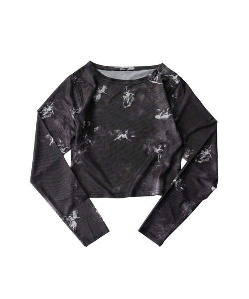 Subciety(サブサエティ)の「Angel sheer tops(Tシャツ/カットソー・レディース・マルチ/ブラック・FREE)」の3枚目の写真