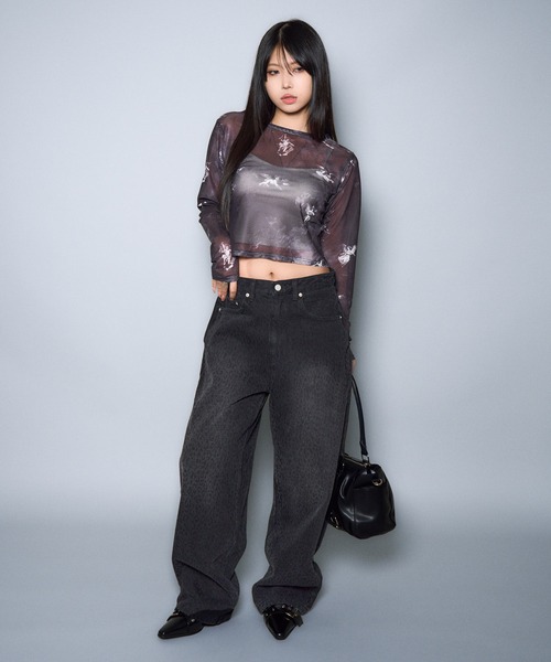 Subciety(サブサエティ)の「Angel sheer tops(Tシャツ/カットソー・レディース・マルチ/ブラック・FREE)」の6枚目の写真