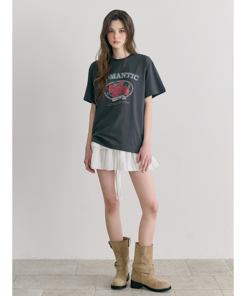 ETMON（エトモン）の「Romantic Graphic T-Shirt, Charcoal（Tシャツ/カットソー・レディース・その他・F）」の3枚目の写真