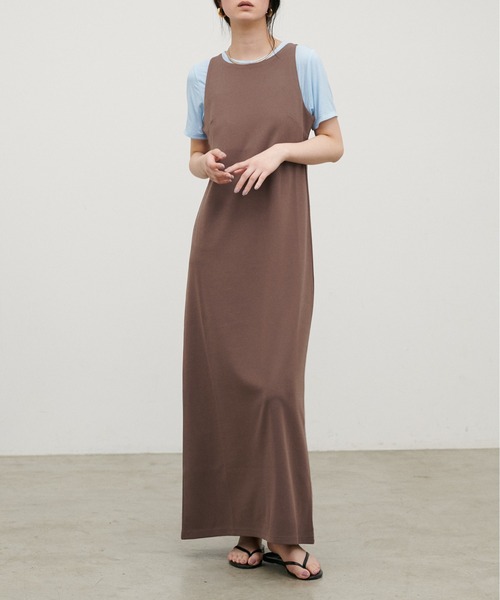 LARUTA（ラルータ）の「【LARUTA】［Web限定］マットポンチアメスリワンピ（ワンピース・レディース・ブラック/ブラウン/アイボリー・FREE）」の3枚目の写真