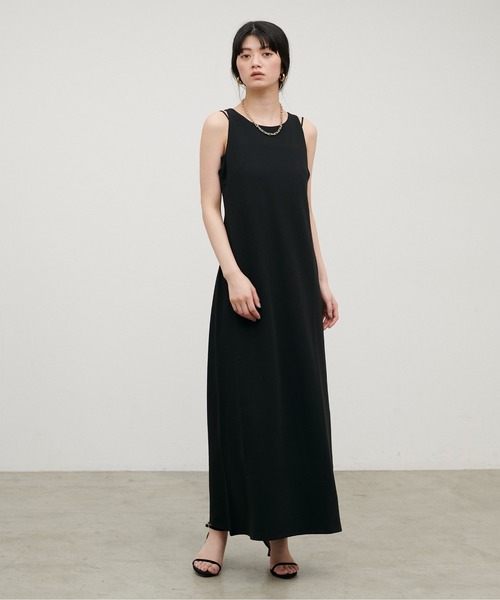 LARUTA（ラルータ）の「【LARUTA】［Web限定］マットポンチアメスリワンピ（ワンピース・レディース・ブラック/ブラウン/アイボリー・FREE）」の2枚目の写真