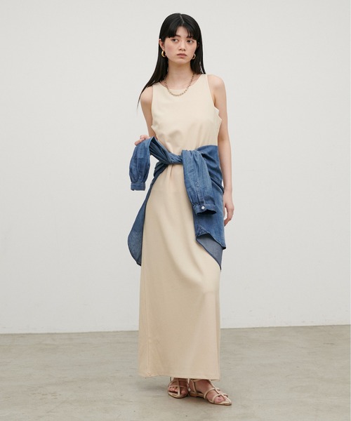 LARUTA（ラルータ）の「【LARUTA】［Web限定］マットポンチアメスリワンピ（ワンピース・レディース・ブラック/ブラウン/アイボリー・FREE）」の9枚目の写真