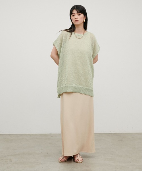 LARUTA（ラルータ）の「【LARUTA】［Web限定］マットポンチアメスリワンピ（ワンピース・レディース・ブラック/ブラウン/アイボリー・FREE）」の5枚目の写真