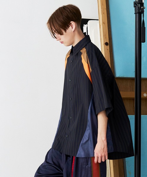 SeeSew(シーソー)の「【UNISEX】MULTI COLOR H/S SHIRTS/マルチカラーショートスリーブシャツ(シャツ/ブラウス・メンズ・サックスブルー/ネイビー・M/L)」の13枚目の写真