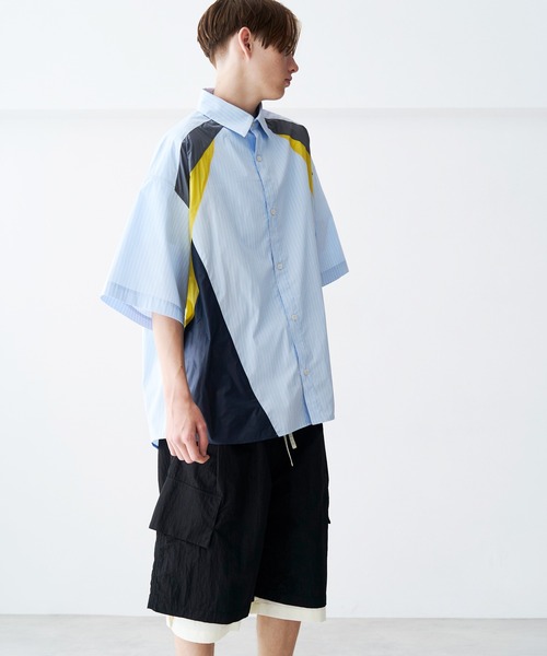 SeeSew(シーソー)の「【UNISEX】MULTI COLOR H/S SHIRTS/マルチカラーショートスリーブシャツ(シャツ/ブラウス・メンズ・サックスブルー/ネイビー・M/L)」の18枚目の写真