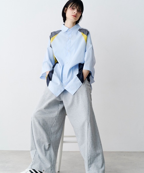 SeeSew(シーソー)の「【UNISEX】MULTI COLOR H/S SHIRTS/マルチカラーショートスリーブシャツ(シャツ/ブラウス・メンズ・サックスブルー/ネイビー・M/L)」の20枚目の写真
