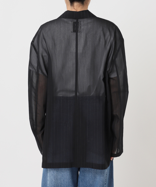 U by SPICK&SPAN(ユーバイスピックアンドスパン)の「《追加2》シアーオーバージャケット(テーラードジャケット・レディース・ホワイト/ブラック/サックスブルー・38/36)」の22枚目の写真