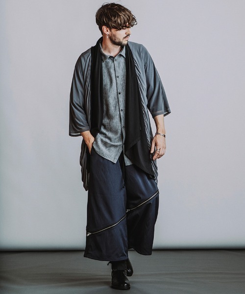 NO ID.(ノーアイディ)の「mp15080- 2WAYクロップドワイドPT パンツ(458006-493P)(その他パンツ・メンズ・ブラック/グレー/ブラック×グレー・1/2)」の16枚目の写真