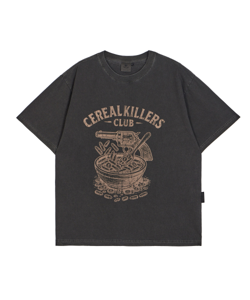 DYSFUNCT(ディスファンクト)の「CEREAL KILLERS PIGMENT T-SHIRT(CHARCOAL)(Tシャツ/カットソー・メンズ・その他・SMALL/MEDIUM/LARGE/X-LARGE)」の4枚目の写真