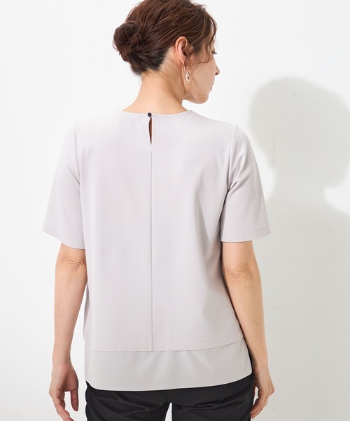 GALLORIA(ギャローリア)の「【接触冷感】裾シアープルオーバー(Tシャツ/カットソー・レディース・ネイビー/グレー/ホワイト・LL/L/M/S)」の10枚目の写真
