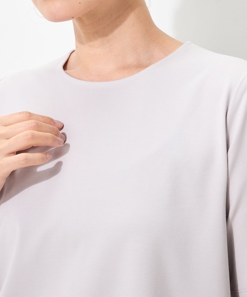 GALLORIA(ギャローリア)の「【接触冷感】裾シアープルオーバー(Tシャツ/カットソー・レディース・ネイビー/グレー/ホワイト・LL/L/M/S)」の9枚目の写真