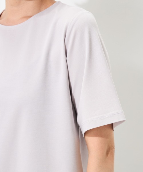 GALLORIA(ギャローリア)の「【接触冷感】裾シアープルオーバー(Tシャツ/カットソー・レディース・ネイビー/グレー/ホワイト・LL/L/M/S)」の8枚目の写真