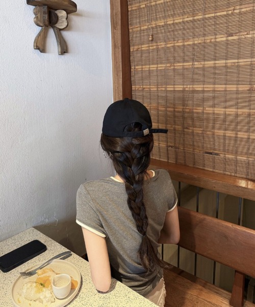 NoBelle(ノベル)の「レイヤードTシャツ ヘンリーネックトップス(Tシャツ/カットソー・レディース・ホワイト/グレー/グリーン/ブラック・FREE)」の8枚目の写真