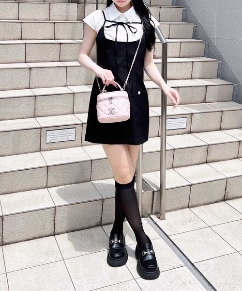 INGNI(イング)の「シャツ+ジャンスカ/セット(ジャンパースカート・レディース・ホワイト×ブラック/ホワイト系その他4・M)」の12枚目の写真
