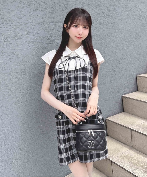 INGNI(イング)の「シャツ+ジャンスカ/セット(ジャンパースカート・レディース・ホワイト×ブラック/ホワイト系その他4・M)」の9枚目の写真
