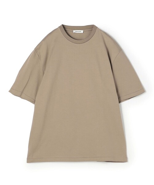 EDITION(エディション)の「コットン クルーネックTシャツ(Tシャツ/カットソー・メンズ・ホワイト/ベージュ/ブラック・M/L/S)」の1枚目の写真
