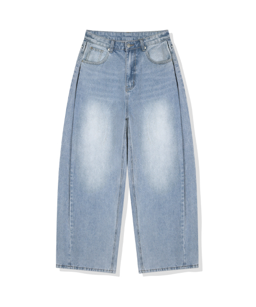 BASIC LABEL（ベーシックラベル）の「Drop side pintuck washed denim pants 6 Color [BLBD_4501]（デニムパンツ・レディース・グレー/マルチ/ライトブルー/ブラック/エメラルドブルー/ダークブルー・X-SMALL/SMALL/X-LARGE/LARGE/MEDIUM）」の7枚目の写真