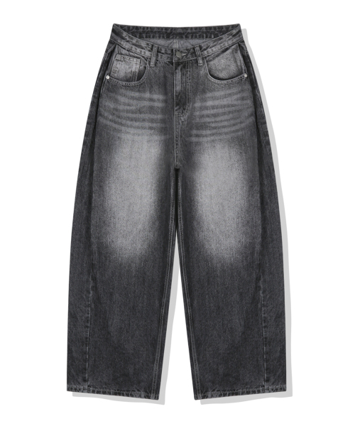 BASIC LABEL（ベーシックラベル）の「Drop side pintuck washed denim pants 6 Color [BLBD_4501]（デニムパンツ・レディース・グレー/マルチ/ライトブルー/ブラック/エメラルドブルー/ダークブルー・X-SMALL/SMALL/X-LARGE/LARGE/MEDIUM）」の11枚目の写真
