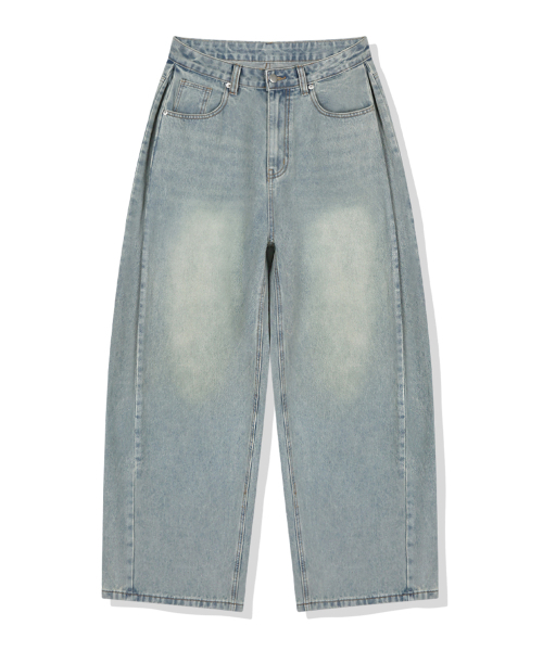 BASIC LABEL（ベーシックラベル）の「Drop side pintuck washed denim pants 6 Color [BLBD_4501]（デニムパンツ・レディース・グレー/マルチ/ライトブルー/ブラック/エメラルドブルー/ダークブルー・X-SMALL/SMALL/X-LARGE/LARGE/MEDIUM）」の12枚目の写真