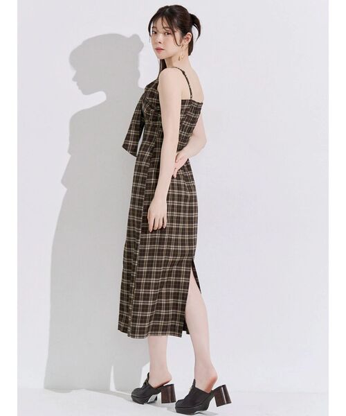 MERCURYDUO(マーキュリーデュオ)の「フロントリボンキャミワンピース(ワンピース・レディース・その他1/ベビーピンク/ブラウン/ベージュ・FREE)」の7枚目の写真