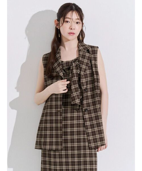 MERCURYDUO(マーキュリーデュオ)の「フロントリボンキャミワンピース(ワンピース・レディース・その他1/ベビーピンク/ブラウン/ベージュ・FREE)」の18枚目の写真