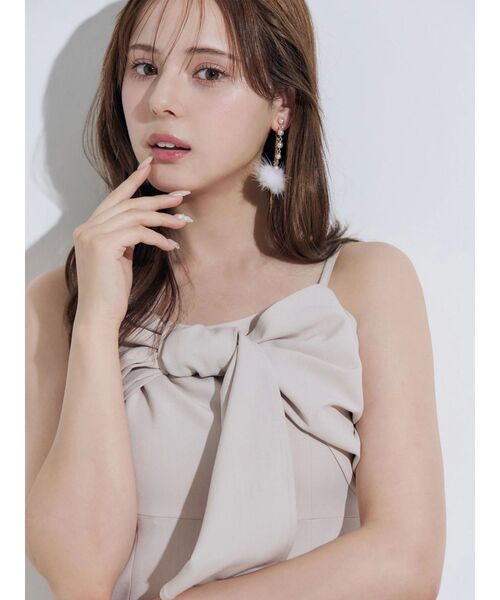 MERCURYDUO(マーキュリーデュオ)の「フロントリボンキャミワンピース(ワンピース・レディース・その他1/ベビーピンク/ブラウン/ベージュ・FREE)」の20枚目の写真