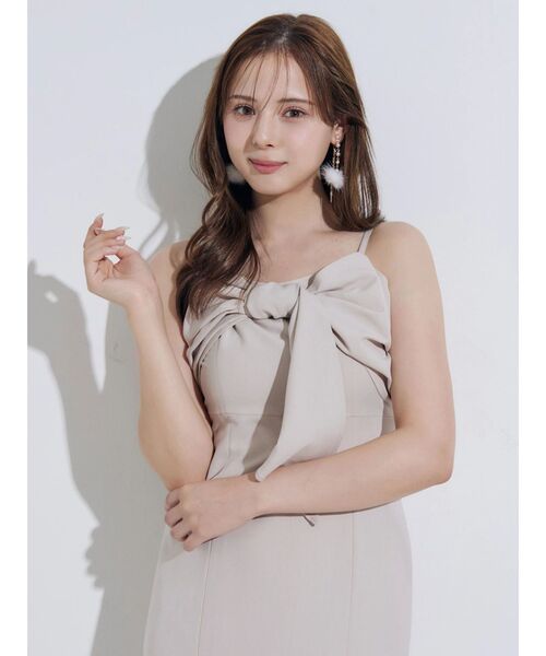 MERCURYDUO(マーキュリーデュオ)の「フロントリボンキャミワンピース(ワンピース・レディース・その他1/ベビーピンク/ブラウン/ベージュ・FREE)」の21枚目の写真