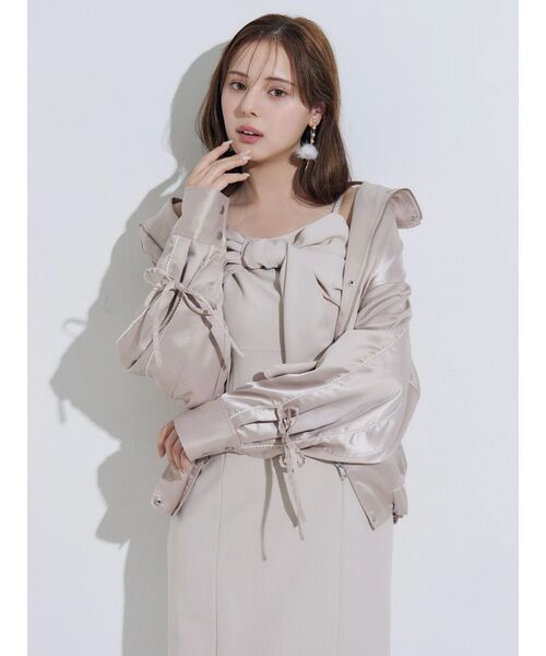 MERCURYDUO(マーキュリーデュオ)の「フロントリボンキャミワンピース(ワンピース・レディース・その他1/ベビーピンク/ブラウン/ベージュ・FREE)」の22枚目の写真