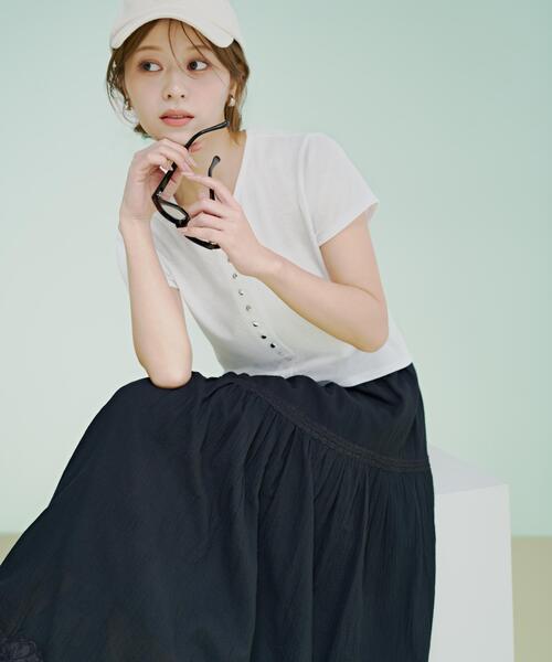 PROPORTION BODY DRESSING(プロポーションボディドレッシング)の「<a>テクスチャーカーディガン / 1216269700(Tシャツ/カットソー・レディース・ボルドー/ホワイト/レッド・FREE)」の1枚目の写真