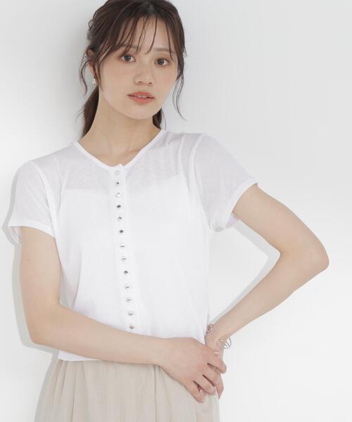 PROPORTION BODY DRESSING(プロポーションボディドレッシング)の「<a>テクスチャーカーディガン / 1216269700(Tシャツ/カットソー・レディース・ボルドー/ホワイト/レッド・FREE)」の5枚目の写真