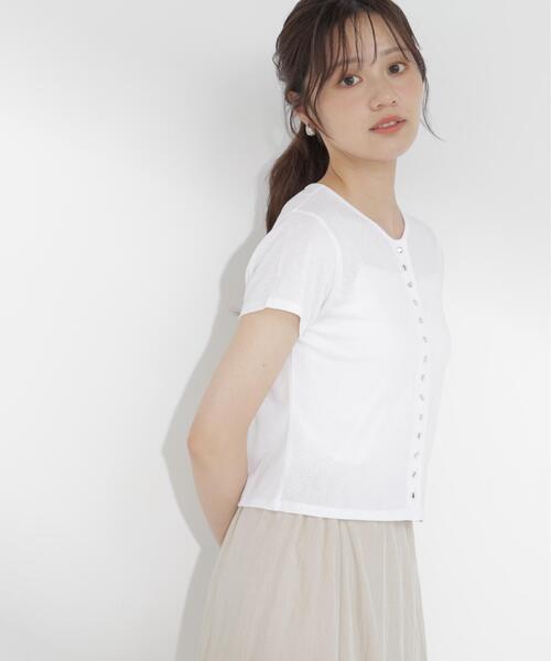 PROPORTION BODY DRESSING(プロポーションボディドレッシング)の「<a>テクスチャーカーディガン / 1216269700(Tシャツ/カットソー・レディース・ボルドー/ホワイト/レッド・FREE)」の7枚目の写真