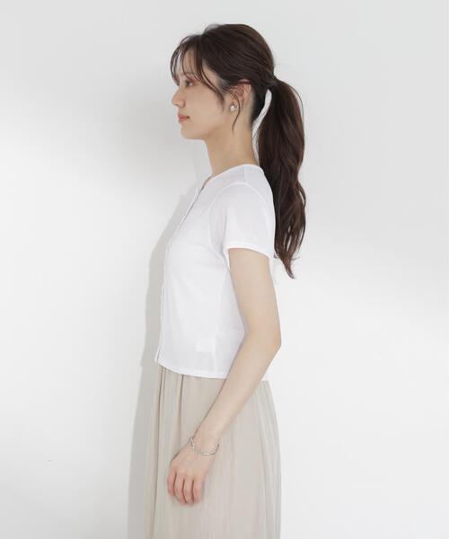 PROPORTION BODY DRESSING(プロポーションボディドレッシング)の「<a>テクスチャーカーディガン / 1216269700(Tシャツ/カットソー・レディース・ボルドー/ホワイト/レッド・FREE)」の12枚目の写真