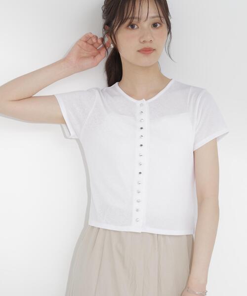PROPORTION BODY DRESSING(プロポーションボディドレッシング)の「<a>テクスチャーカーディガン / 1216269700(Tシャツ/カットソー・レディース・ボルドー/ホワイト/レッド・FREE)」の17枚目の写真
