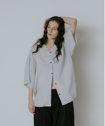 Pocket Open Collar Shirt