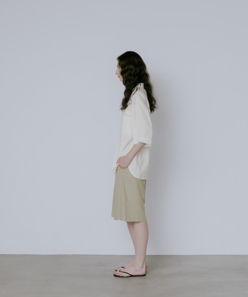 lit(リット)の「Pocket Open Collar Shirt(シャツ/ブラウス・レディース・アイボリー/ブラック/ライトブルーグレー・FREE)」の8枚目の写真