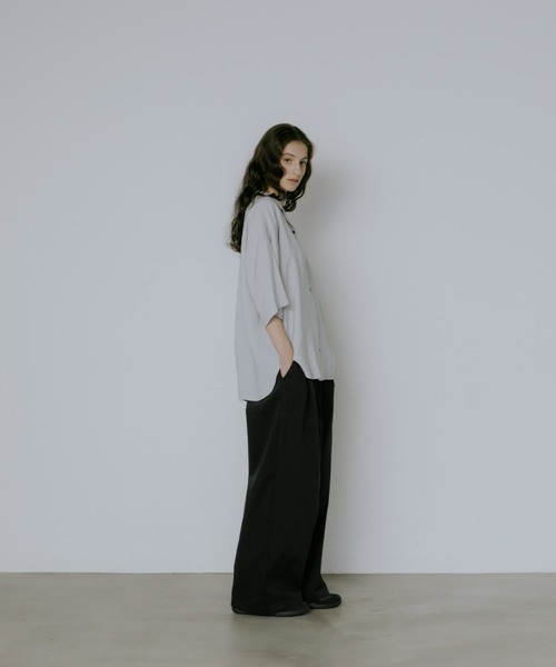 lit(リット)の「Pocket Open Collar Shirt(シャツ/ブラウス・レディース・アイボリー/ブラック/ライトブルーグレー・FREE)」の13枚目の写真