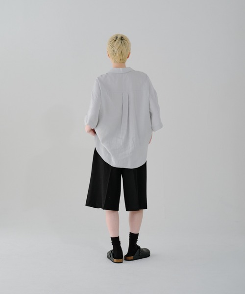 lit(リット)の「Pocket Open Collar Shirt(シャツ/ブラウス・レディース・アイボリー/ブラック/ライトブルーグレー・FREE)」の22枚目の写真