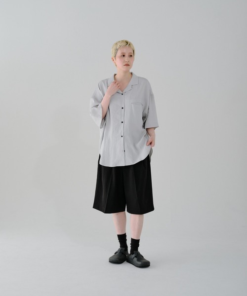 lit(リット)の「Pocket Open Collar Shirt(シャツ/ブラウス・レディース・アイボリー/ブラック/ライトブルーグレー・FREE)」の21枚目の写真