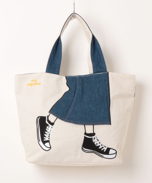 mis zapatos(ミス サパト)の「【mis zapatos/ミスサパト】 ロングスカート トート(トートバッグ・レディース・ナチュラル/ネイビー/グレー/ピンク/ブラック・FREE)」の3枚目の写真
