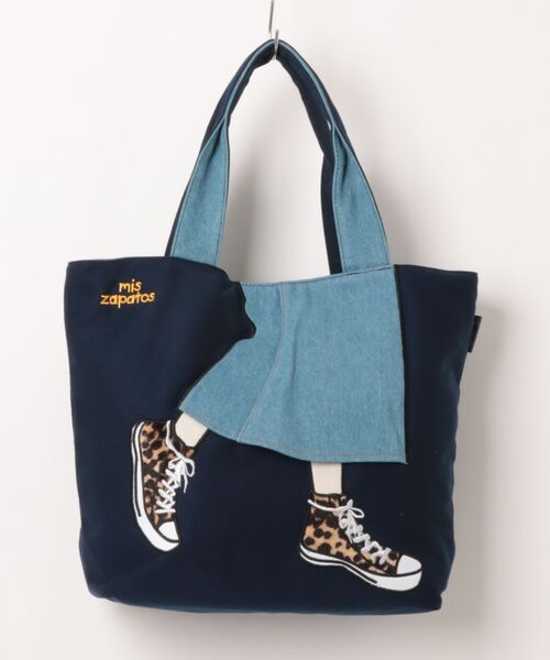 mis zapatos(ミス サパト)の「【mis zapatos/ミスサパト】 ロングスカート トート(トートバッグ・レディース・ナチュラル/ネイビー/グレー/ピンク/ブラック・FREE)」の4枚目の写真