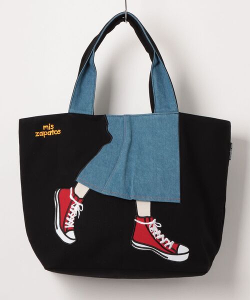 mis zapatos(ミス サパト)の「【mis zapatos/ミスサパト】 ロングスカート トート(トートバッグ・レディース・ナチュラル/ネイビー/グレー/ピンク/ブラック・FREE)」の1枚目の写真