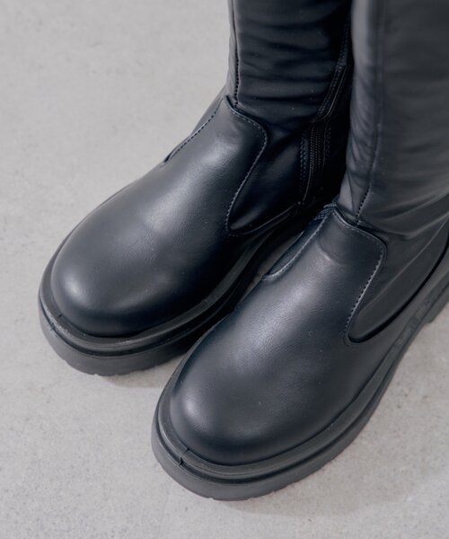 continuer de NICE CLAUP（コンティニューデナイスクラップ）の「トラックソールロングブーツ（ブーツ・レディース・ブラック・X-LARGE/SMALL/LARGE/MEDIUM）」の8枚目の写真